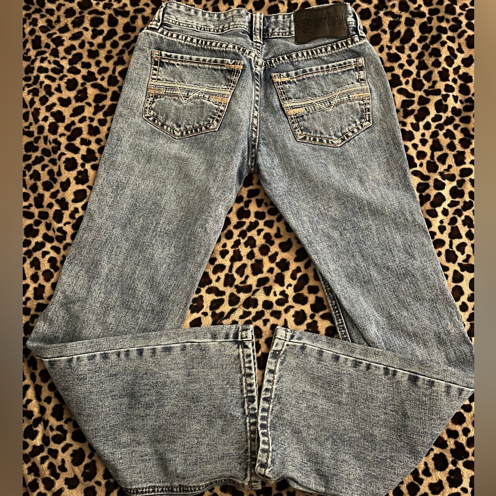 Men's rock and roll pistol boot cut jeans